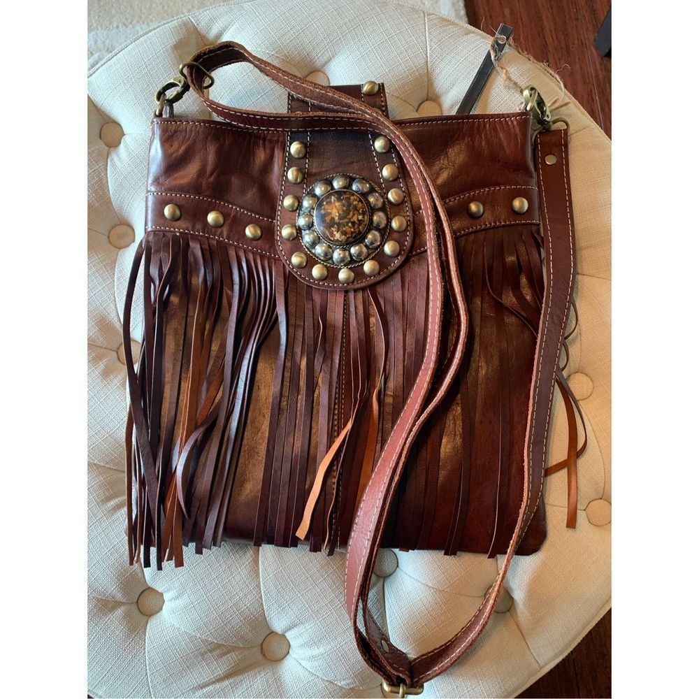 Handmade Leather Bag with Fringes